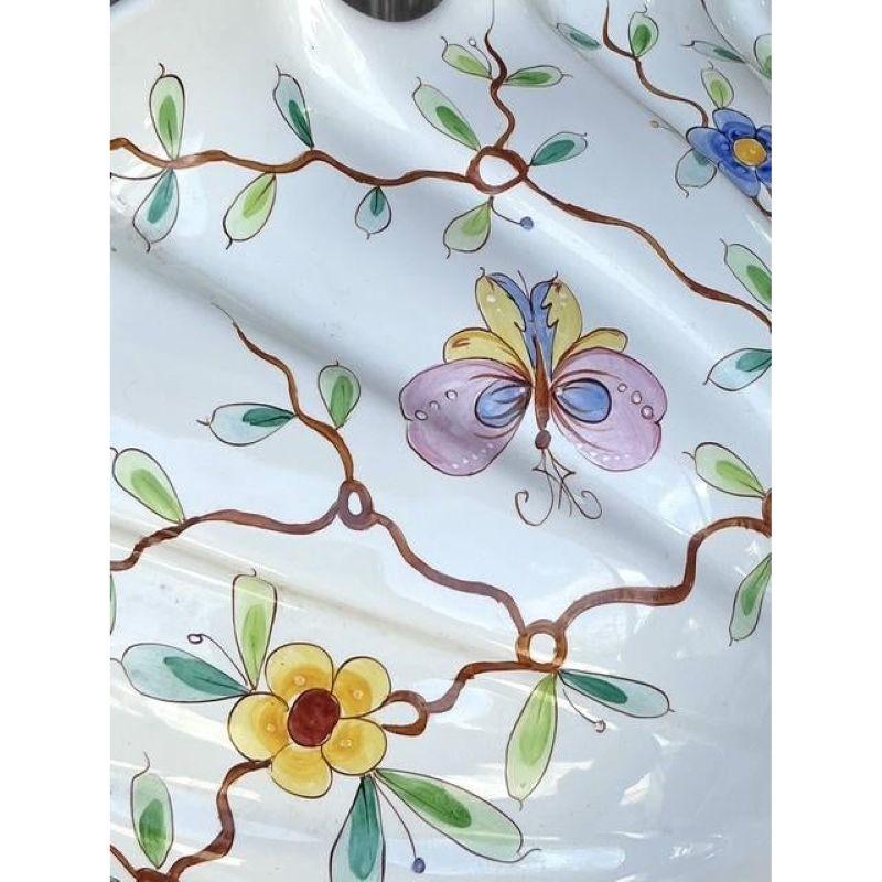 Vintage Regency Sherle Wagner Handgemaltes Waschbecken (amerikanisch) im Angebot