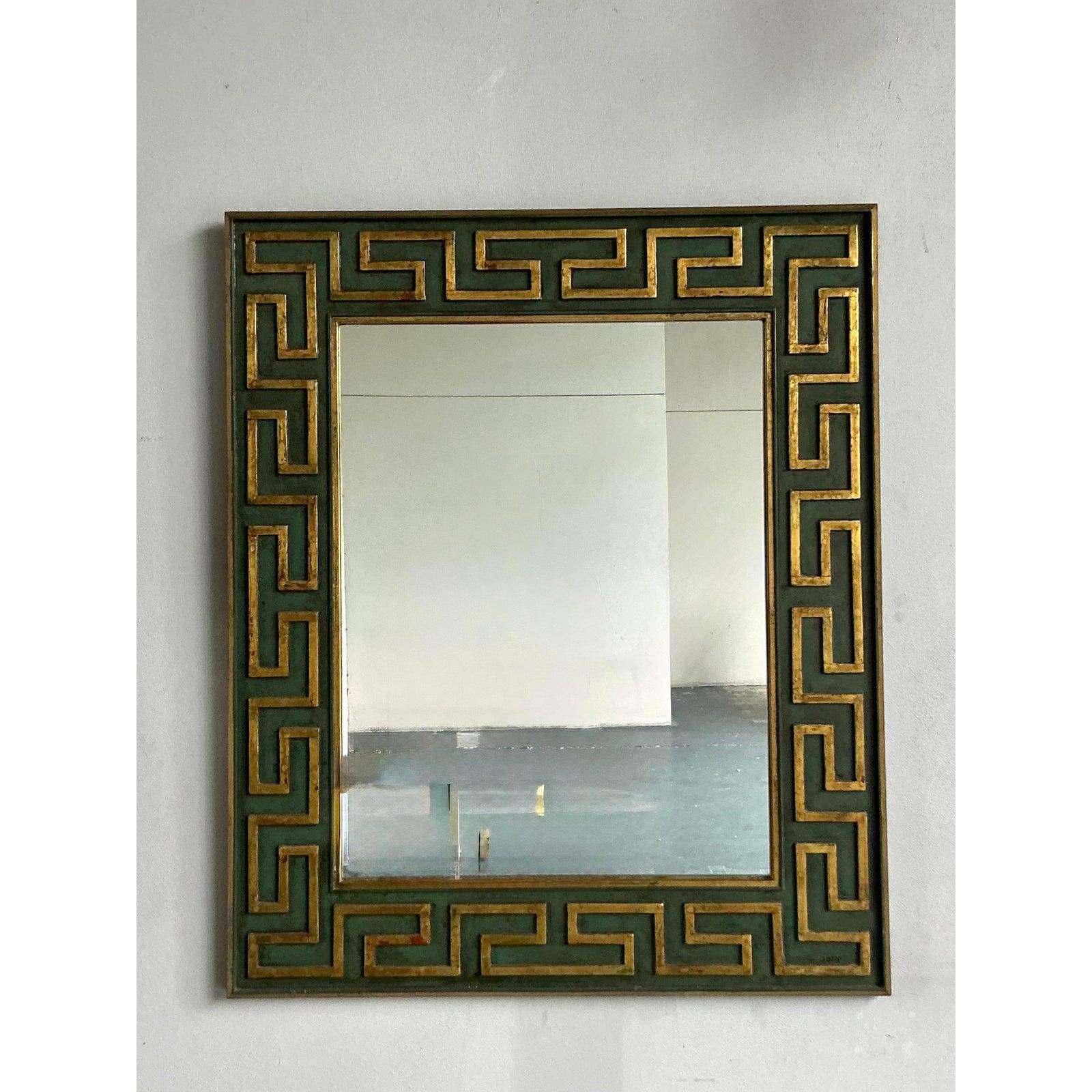 Vintage Regency signiert Nancy Jolly griechischen Schlüssel Spiegel im Zustand „Gut“ im Angebot in West Palm Beach, FL