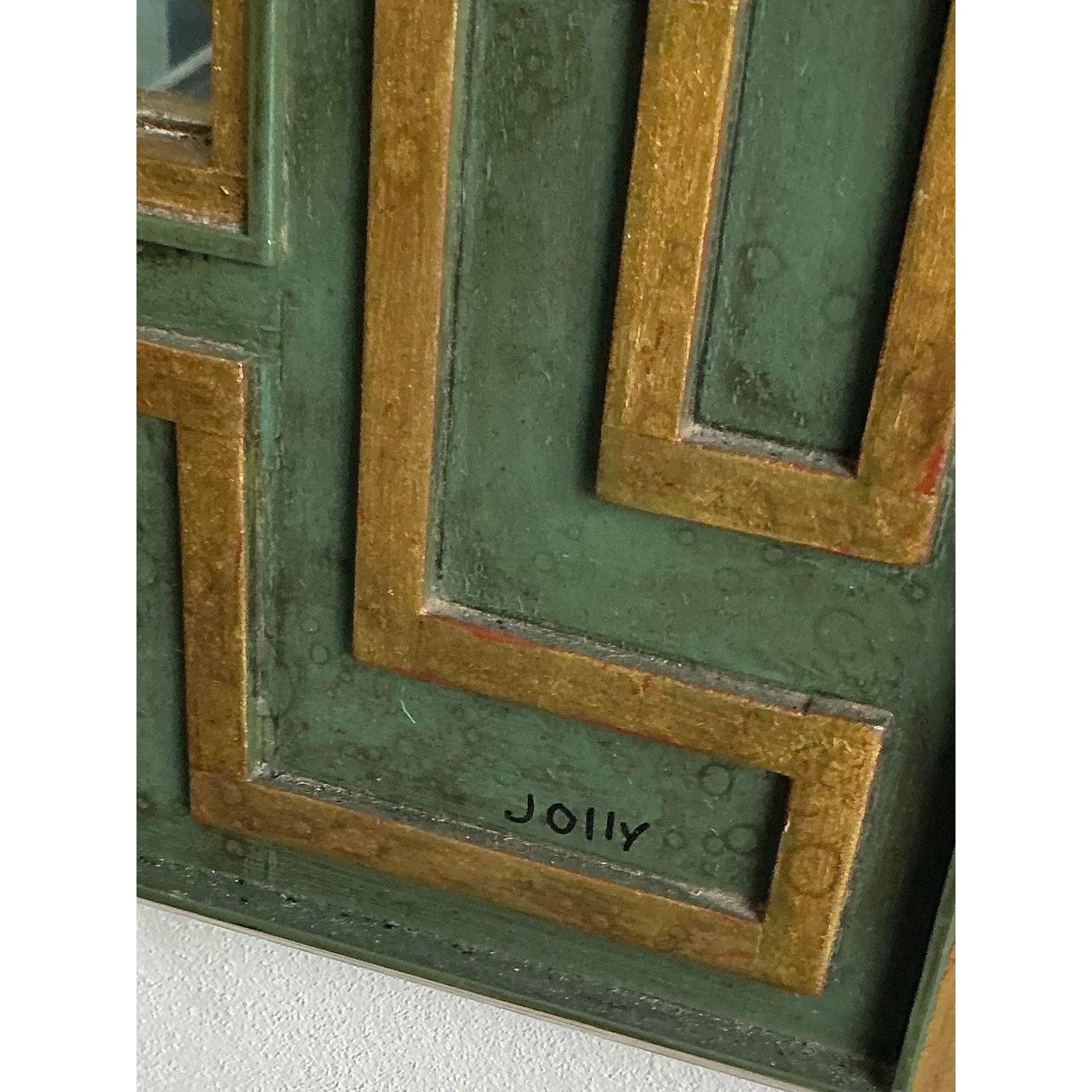 Vintage Regency signiert Nancy Jolly griechischen Schlüssel Spiegel im Angebot 1