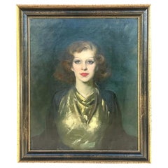 Vintage Regency Signed Original Oil Portrait