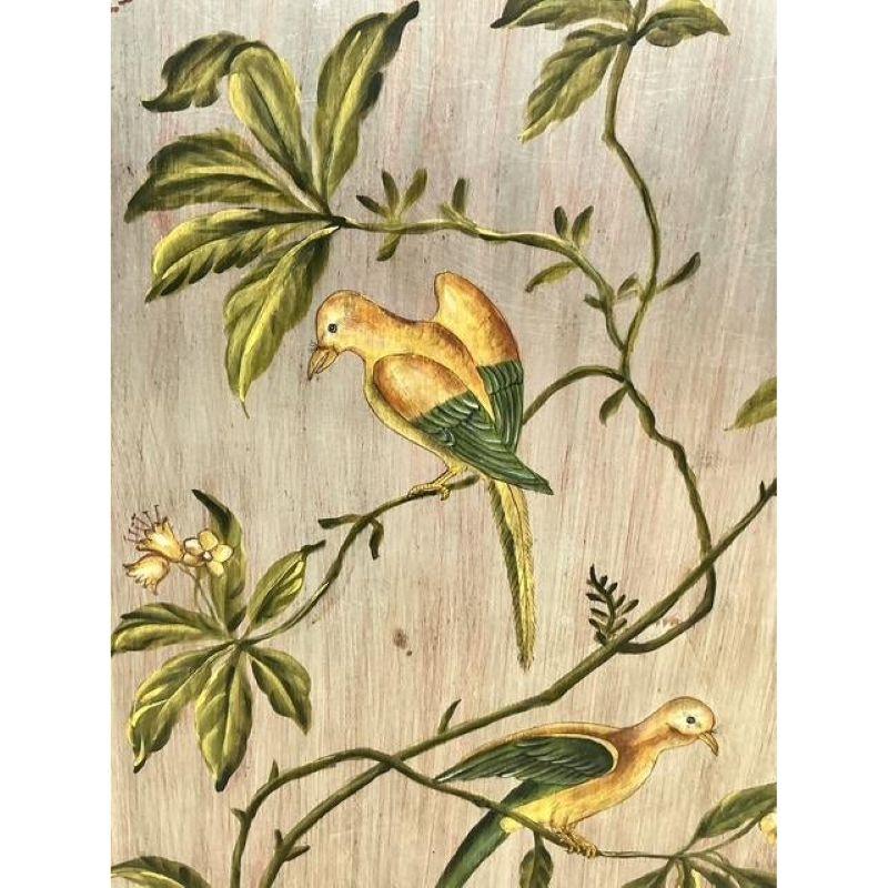 Chinoiserie Vintage Regency Silver Leaf Floral Panels - Set of 3 For Sale