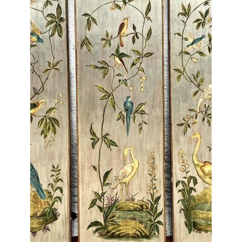 Italian Vintage Regency Silver Leaf Floral Panels - Set of 3 For Sale
