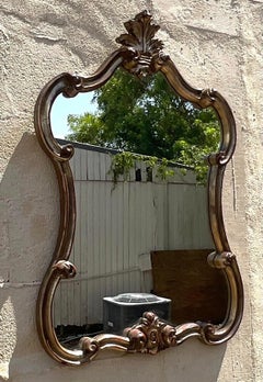 Specchio d'epoca Regency in foglia d'argento