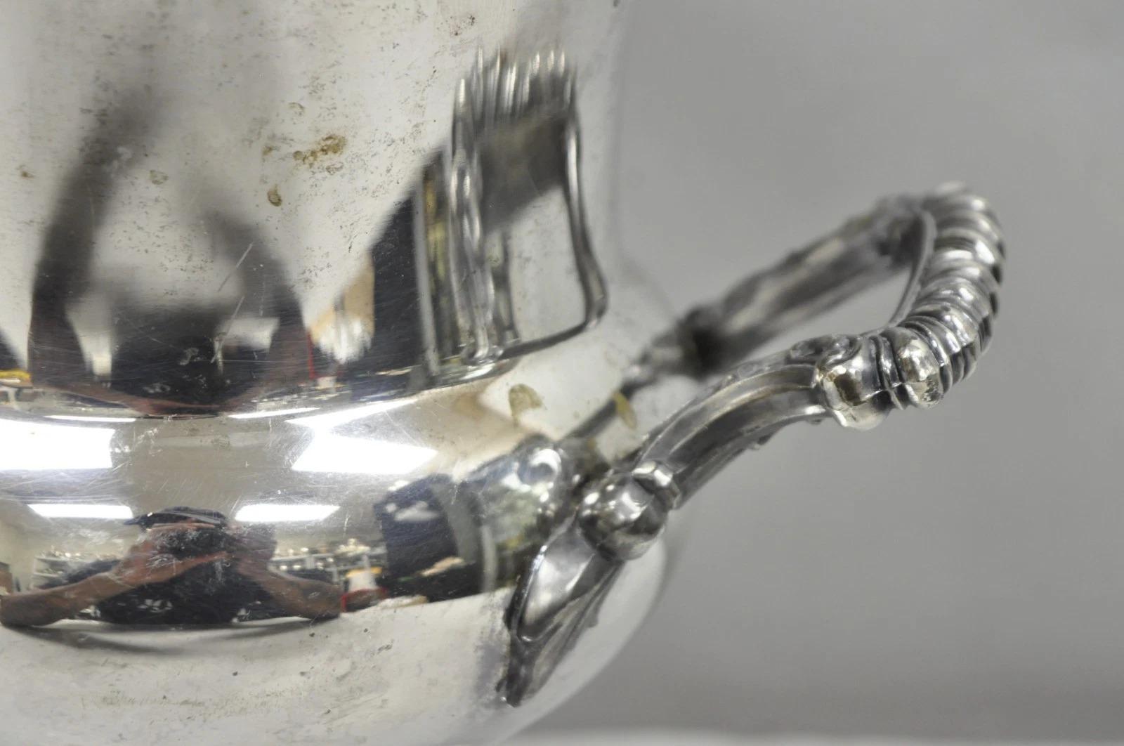 Vintage Regency Silver Plated Trophy Cup Champagne Chiller Ice Bucket For Sale 7
