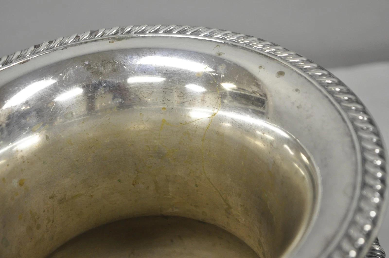 Vintage Regency Silver Plated Trophy Cup Champagne Chiller Ice Bucket For Sale 8