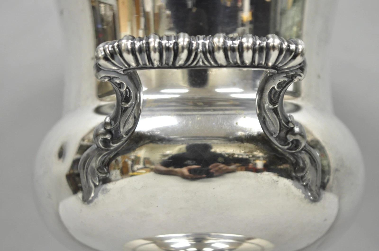 Vintage Regency Silver Plated Trophy Cup Champagne Chiller Ice Bucket In Good Condition For Sale In Philadelphia, PA