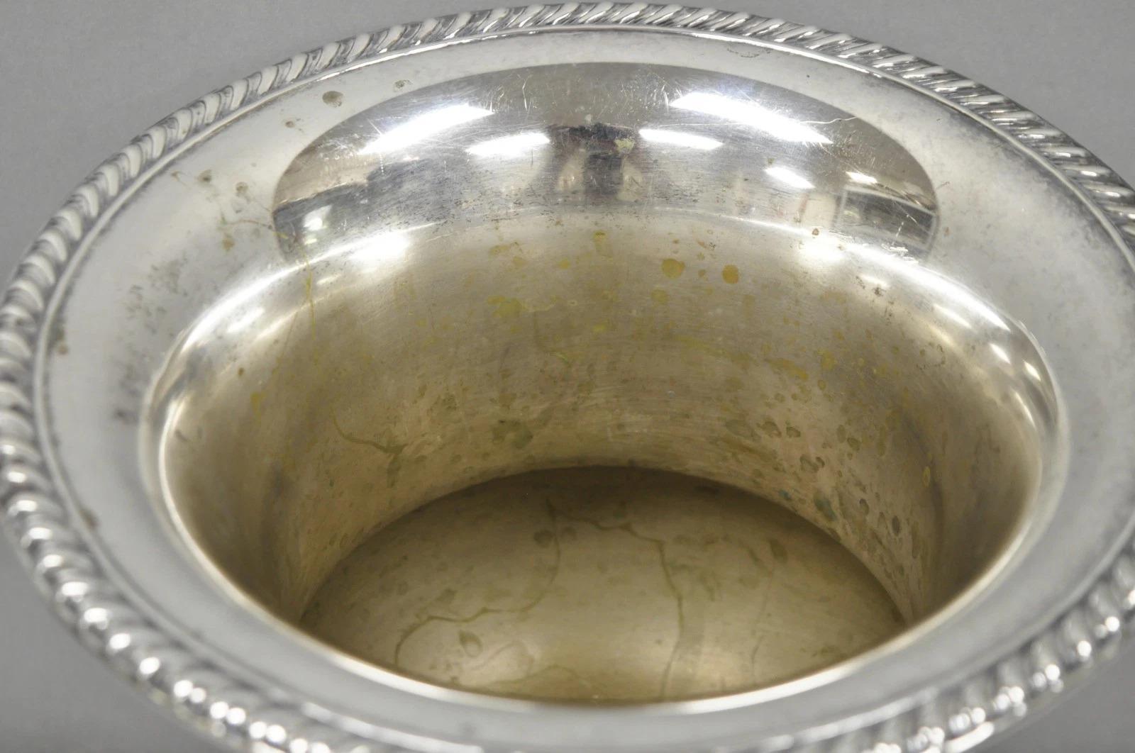 Vintage Regency Silver Plated Trophy Cup Champagne Chiller Ice Bucket For Sale 2