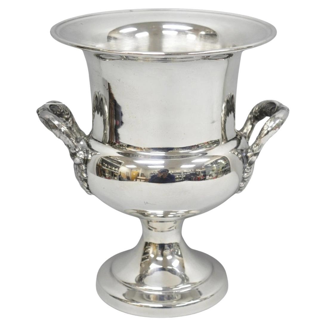 Vintage Regency Silver Plated Trophy Cup Urn Bar Champagne Chiller Ice Bucket
