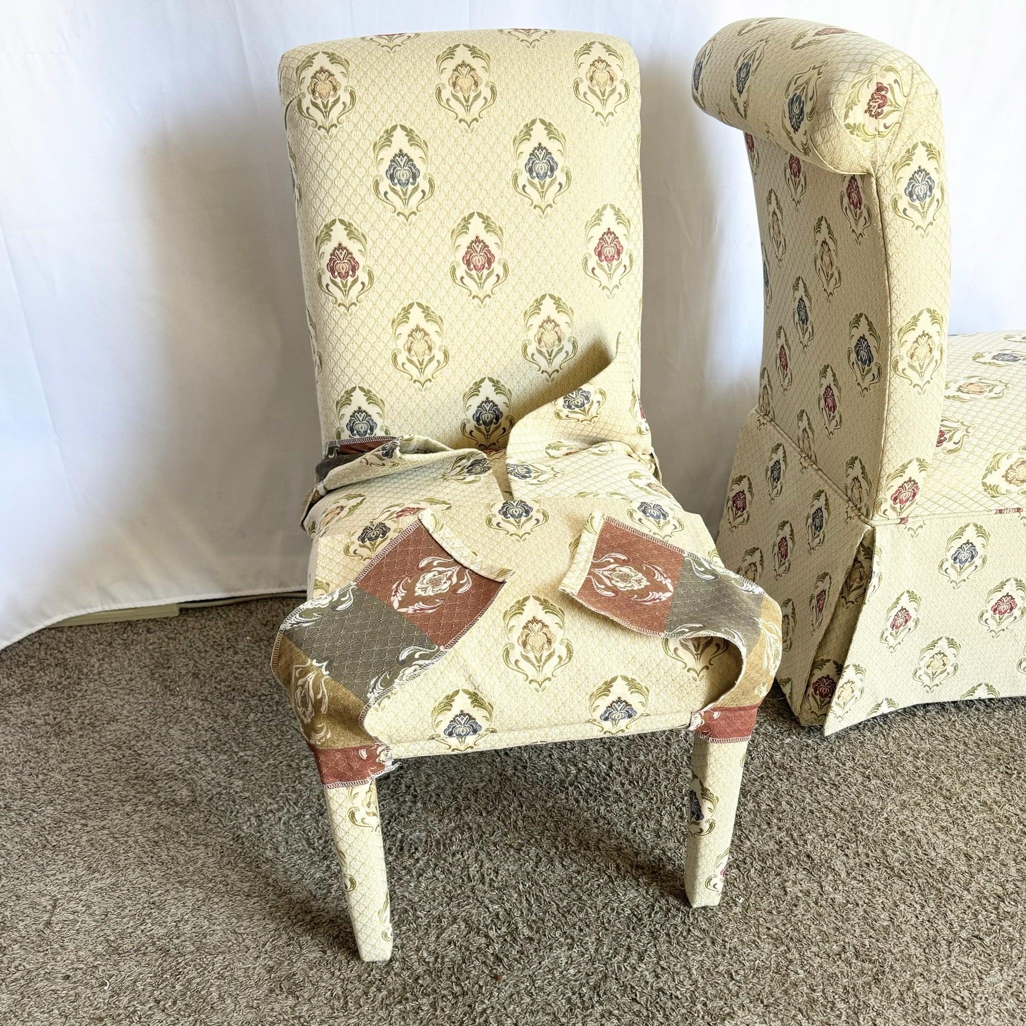 Americano Sedie da pranzo con gonna Vintage Regency - Set di 4 pezzi in vendita