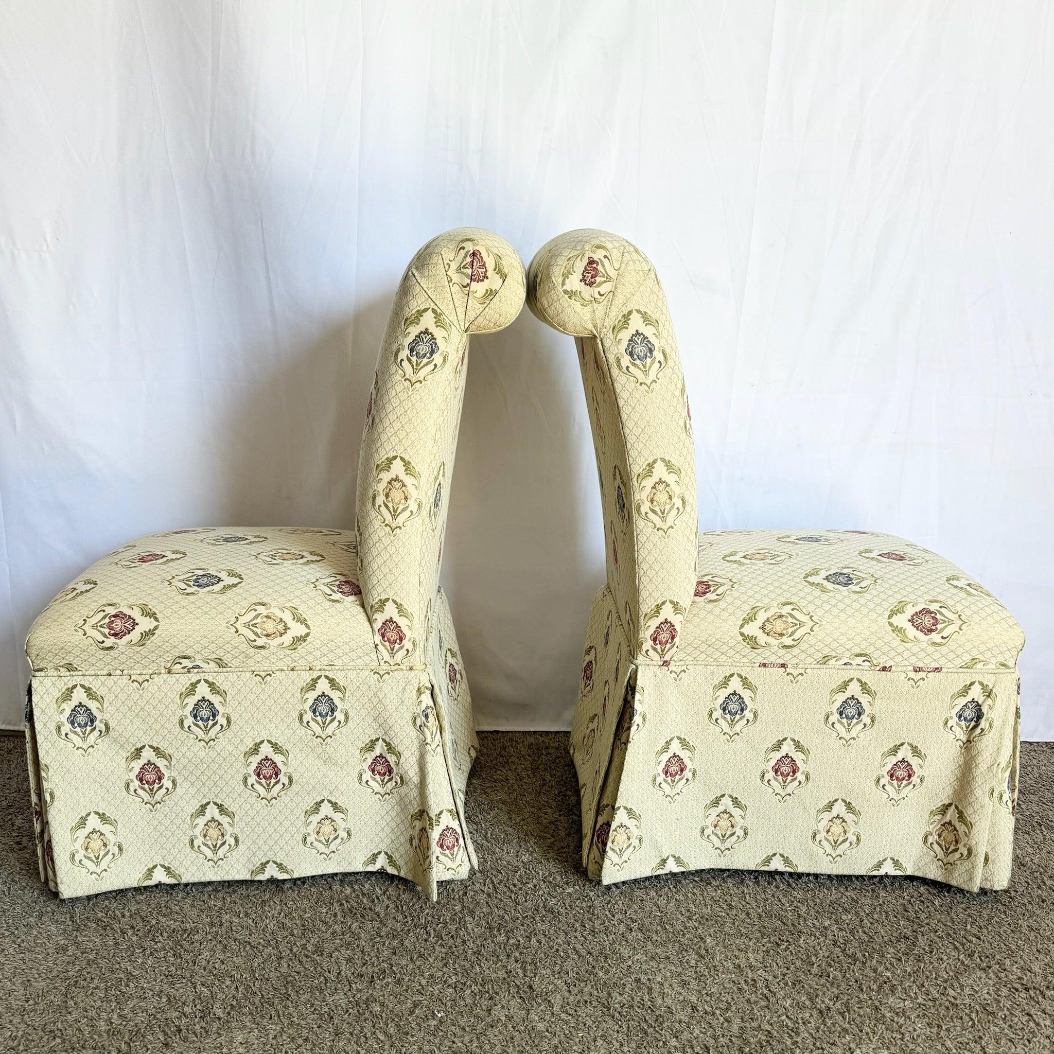 Fine XX secolo Sedie da pranzo con gonna Vintage Regency - Set di 4 pezzi in vendita