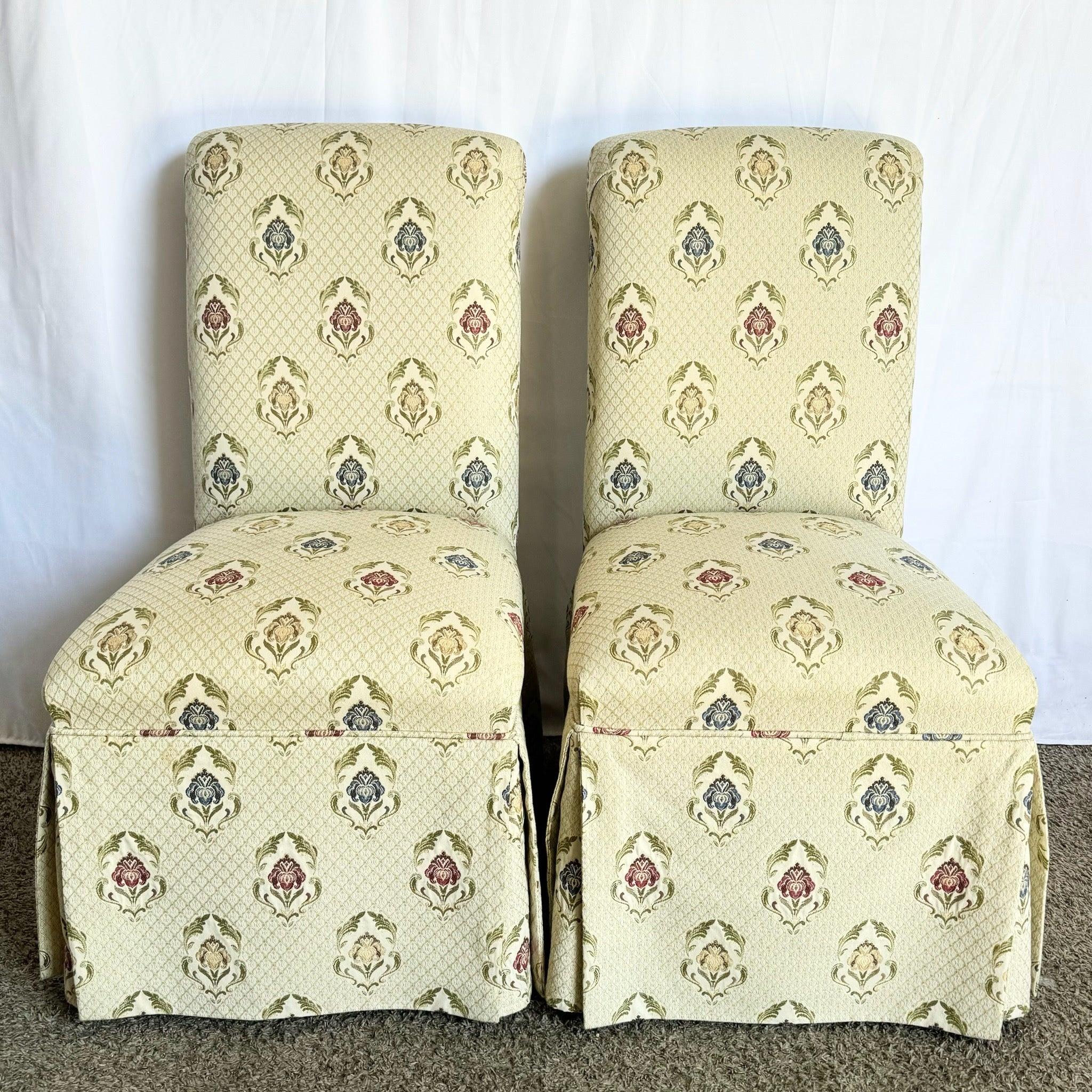 Sedie da pranzo con gonna Vintage Regency - Set di 4 pezzi in vendita 2
