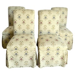 Vintage Regency Skirted Dining Chairs - Set of 4
