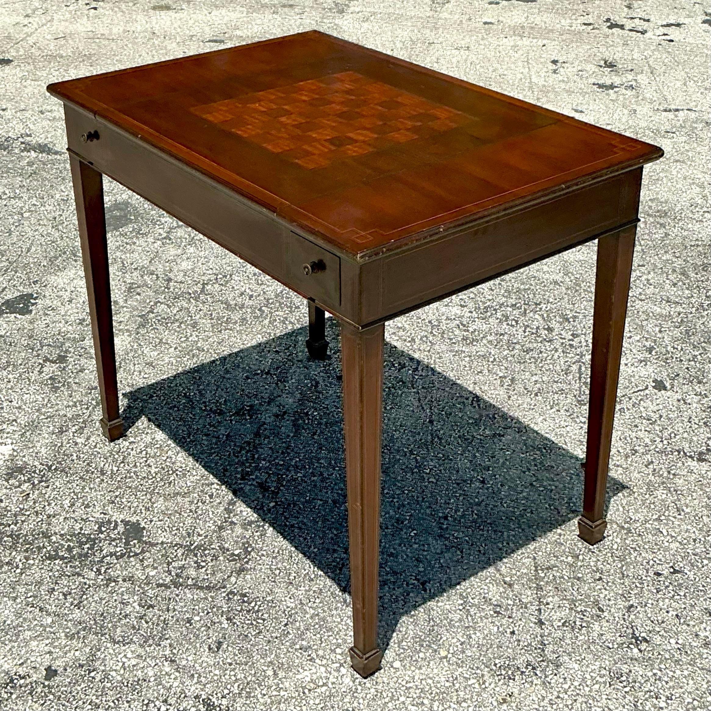 20th Century Vintage Regency Smith and Watson Game Table For Sale