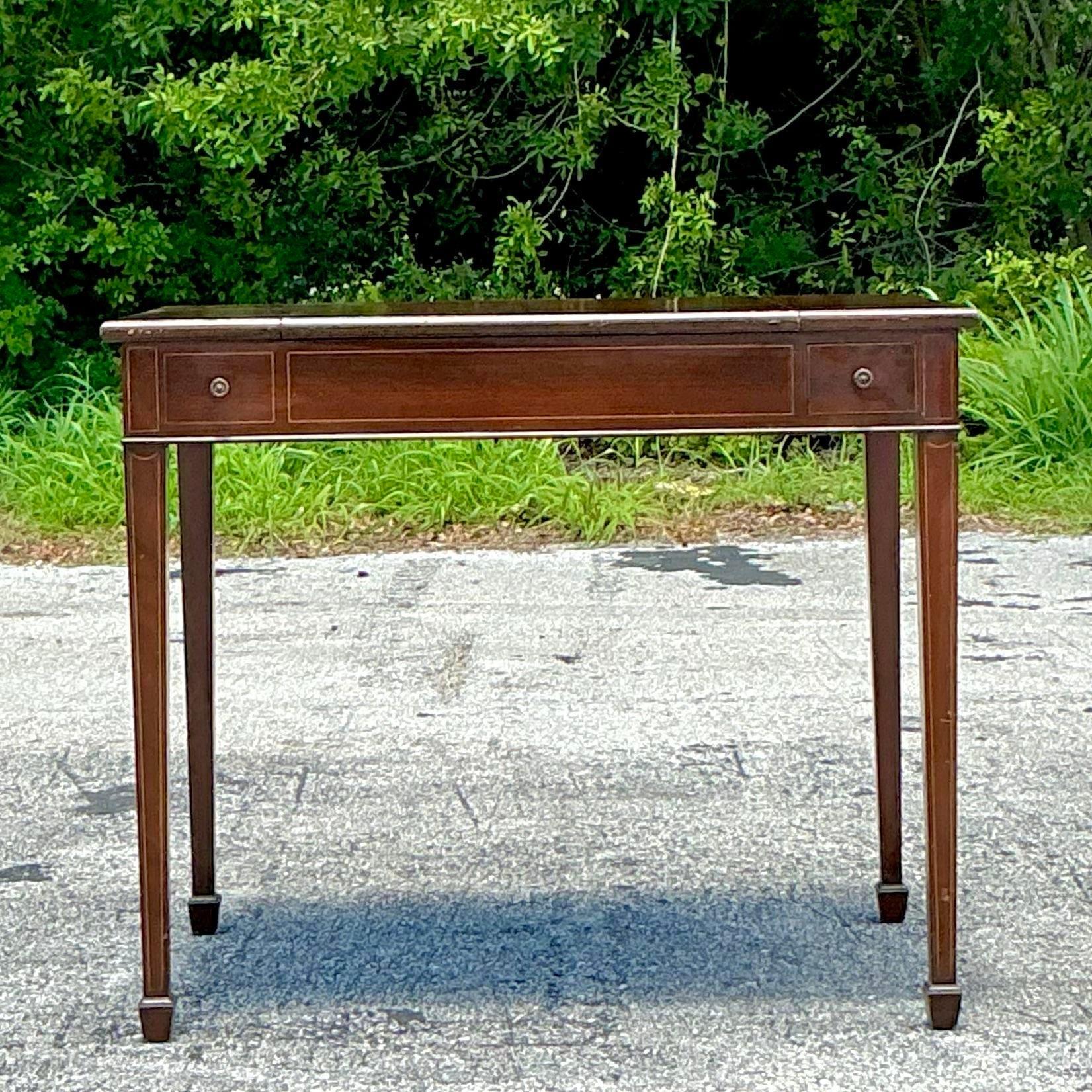 Wood Vintage Regency Smith and Watson Game Table For Sale