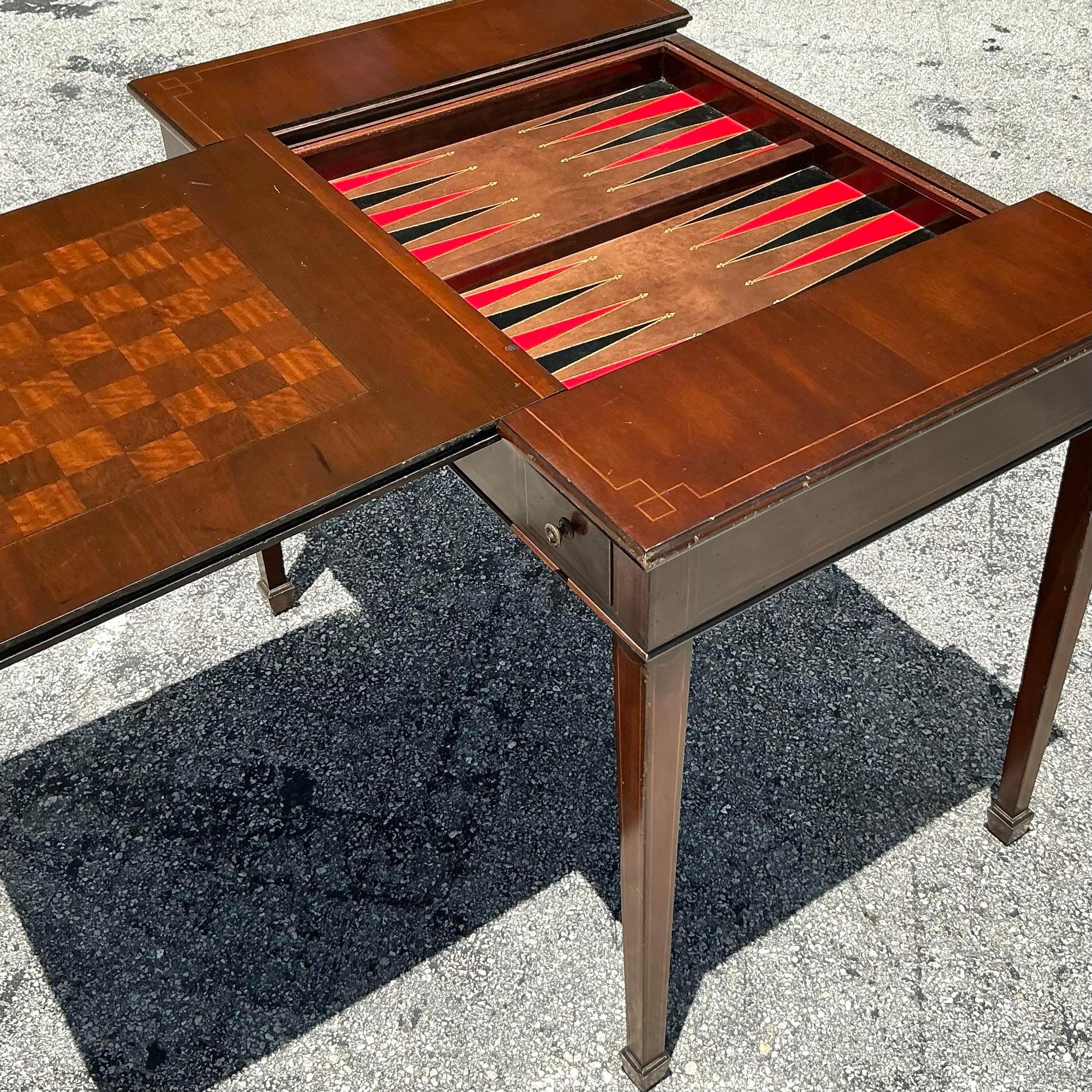 Vintage Regency Smith and Watson Game Table For Sale 1