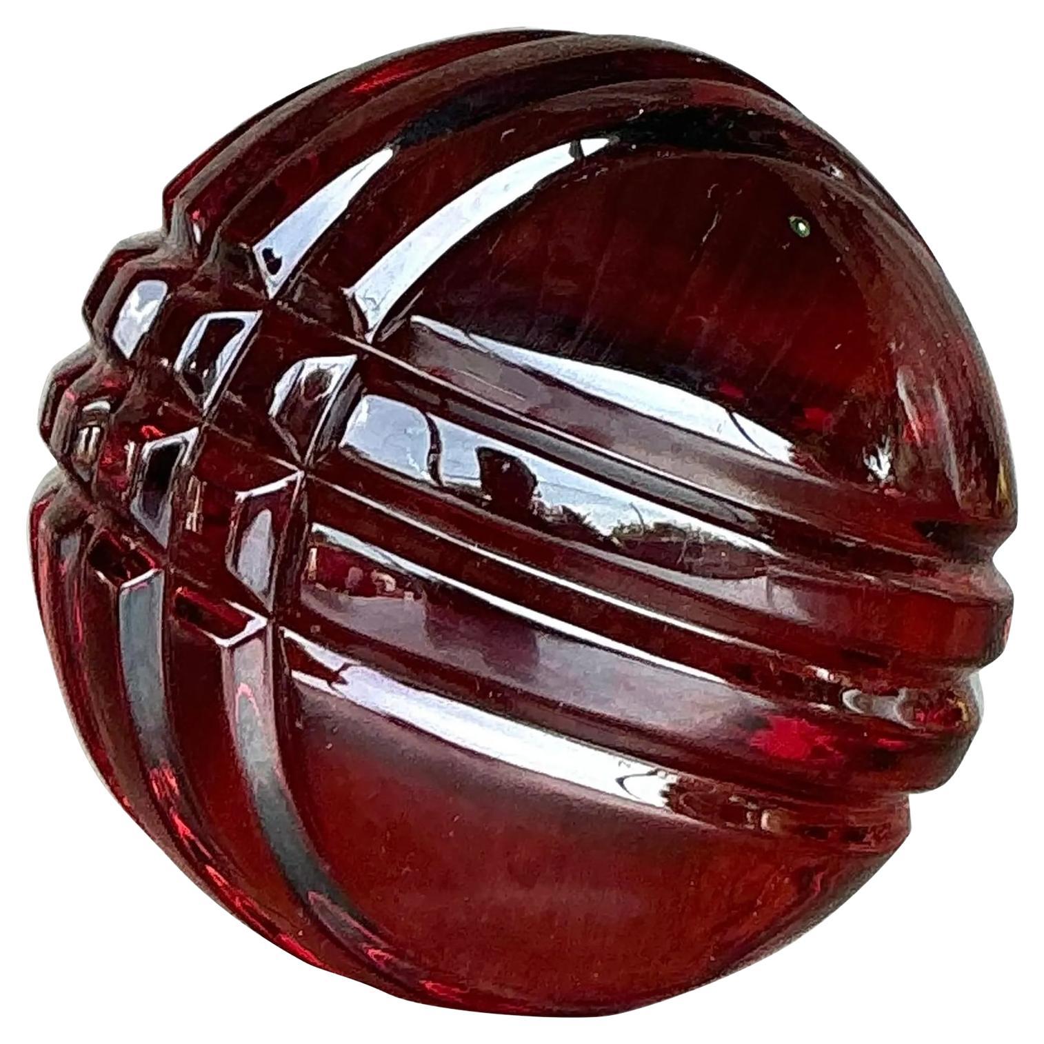 Vintage Regency Solid Glass Sphere