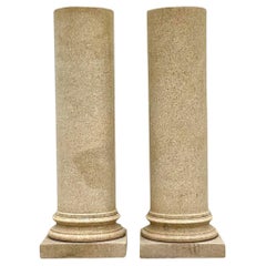 Vintage Regency-Säulen aus massivem Granit im Regency-Stil – ein Paar