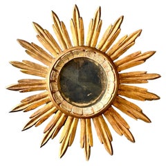 Vintage Regency Spanisch vergoldet Sunburst Spiegel