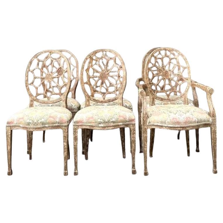 Sedie da pranzo Vintage By Spider Wed - Set di 6 sedie