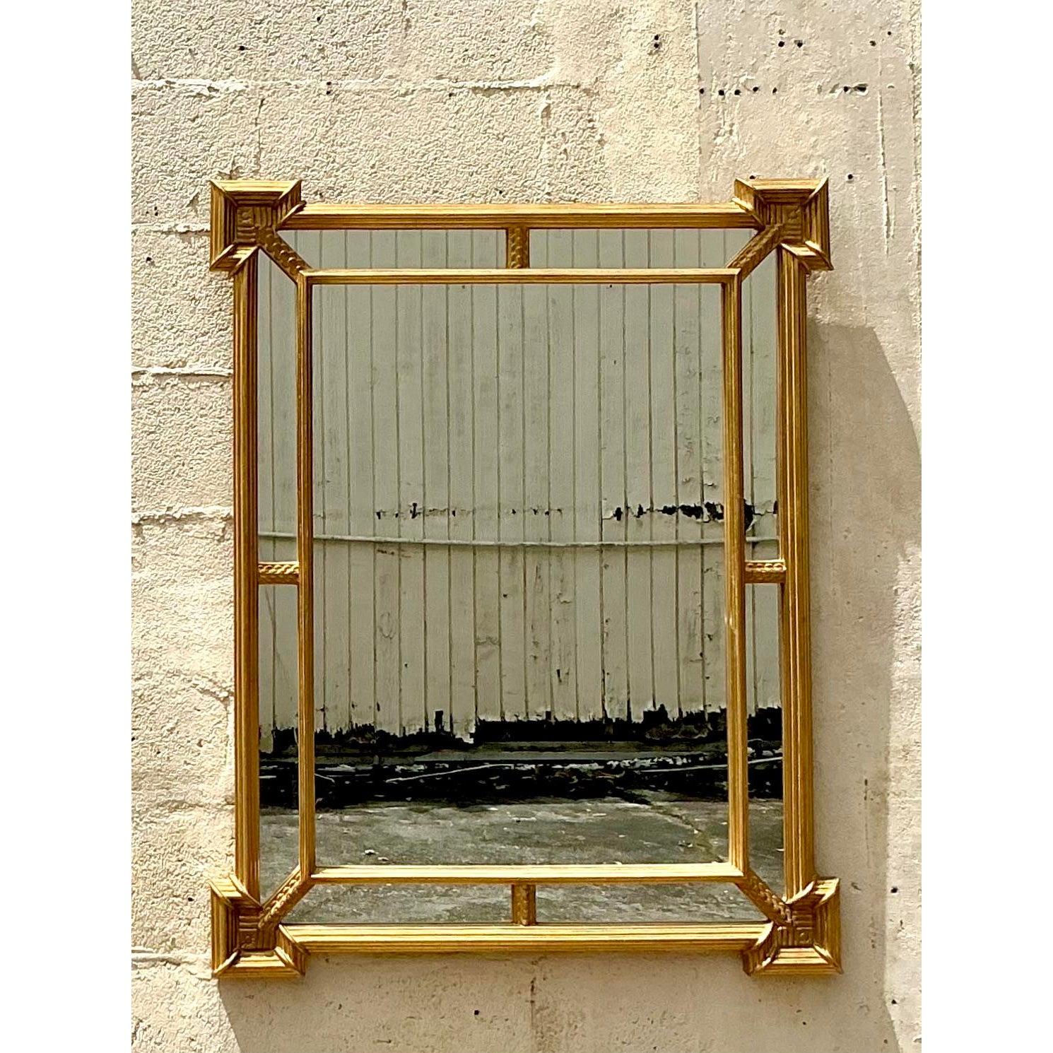 XX secolo Specchio d'epoca Regency impilato e dorato in vendita