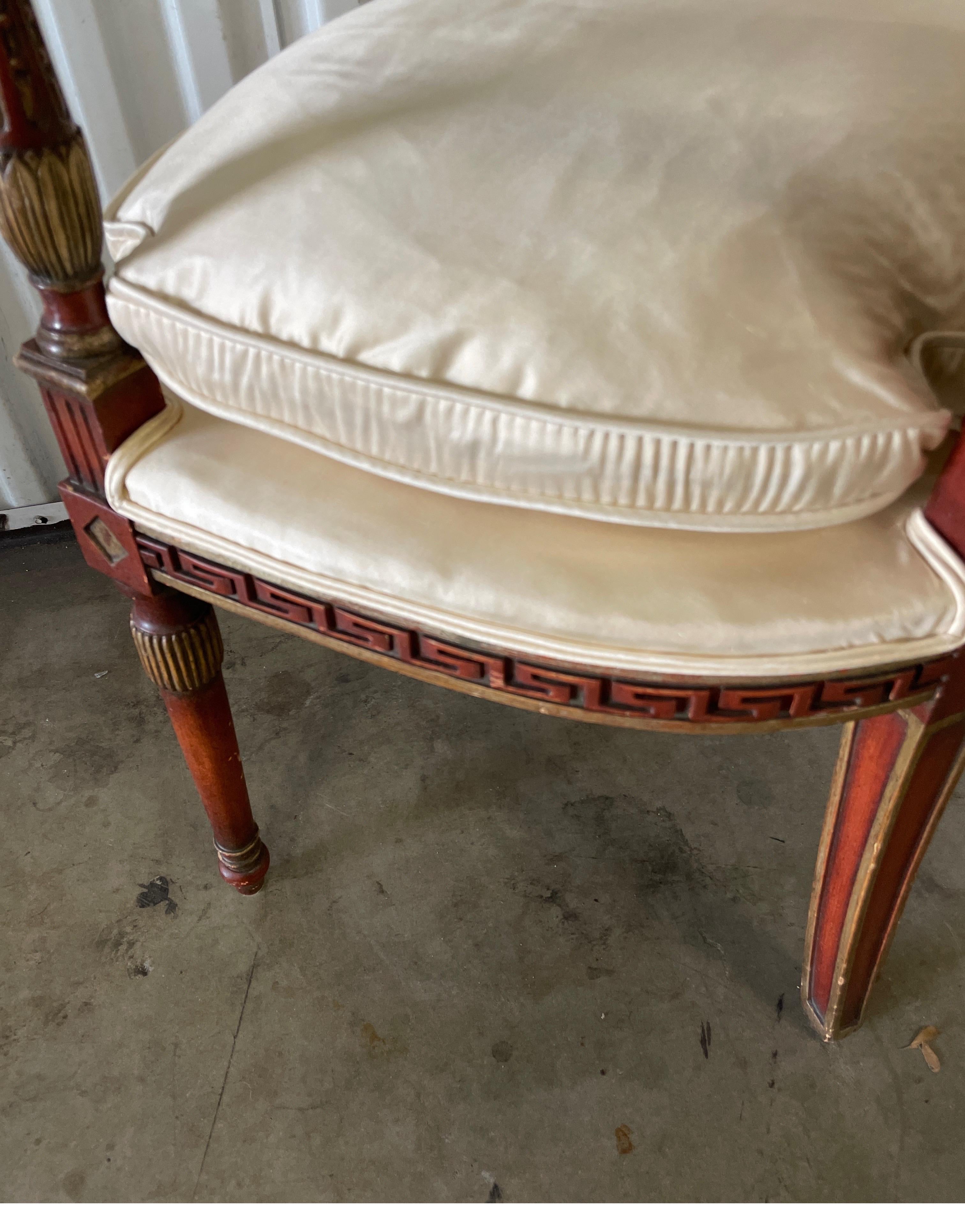 Vintage Regency Style Armchair In Good Condition For Sale In West Palm Beach, FL