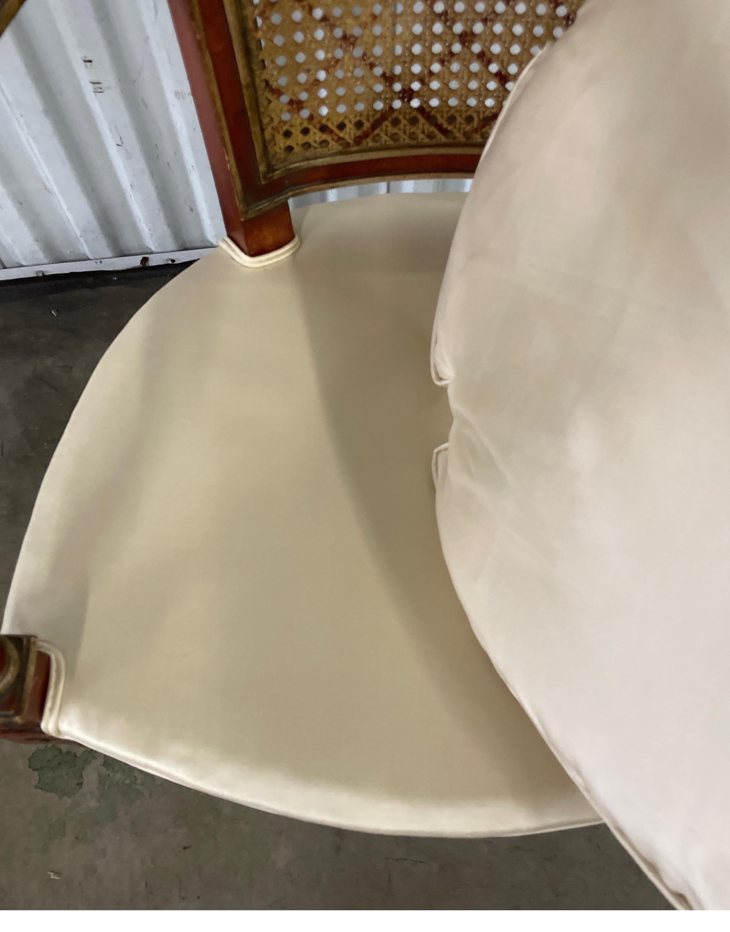 Silk Vintage Regency Style Armchair For Sale