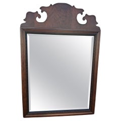 Specchio da parete in legno massiccio di ciliegio selvatico intagliato in stile vintage Regency -Old Thistle Inn