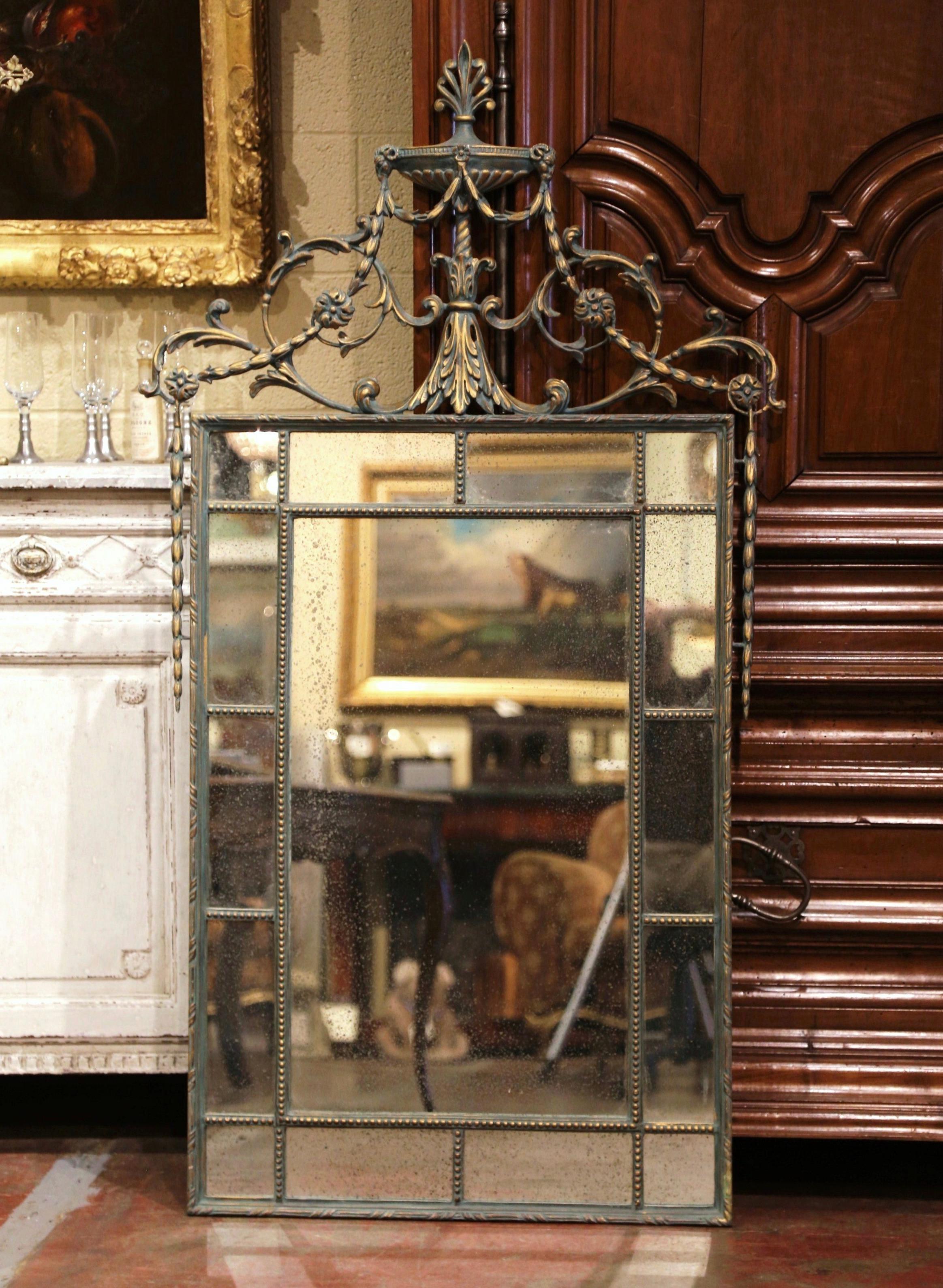 antique smoked glass mirror