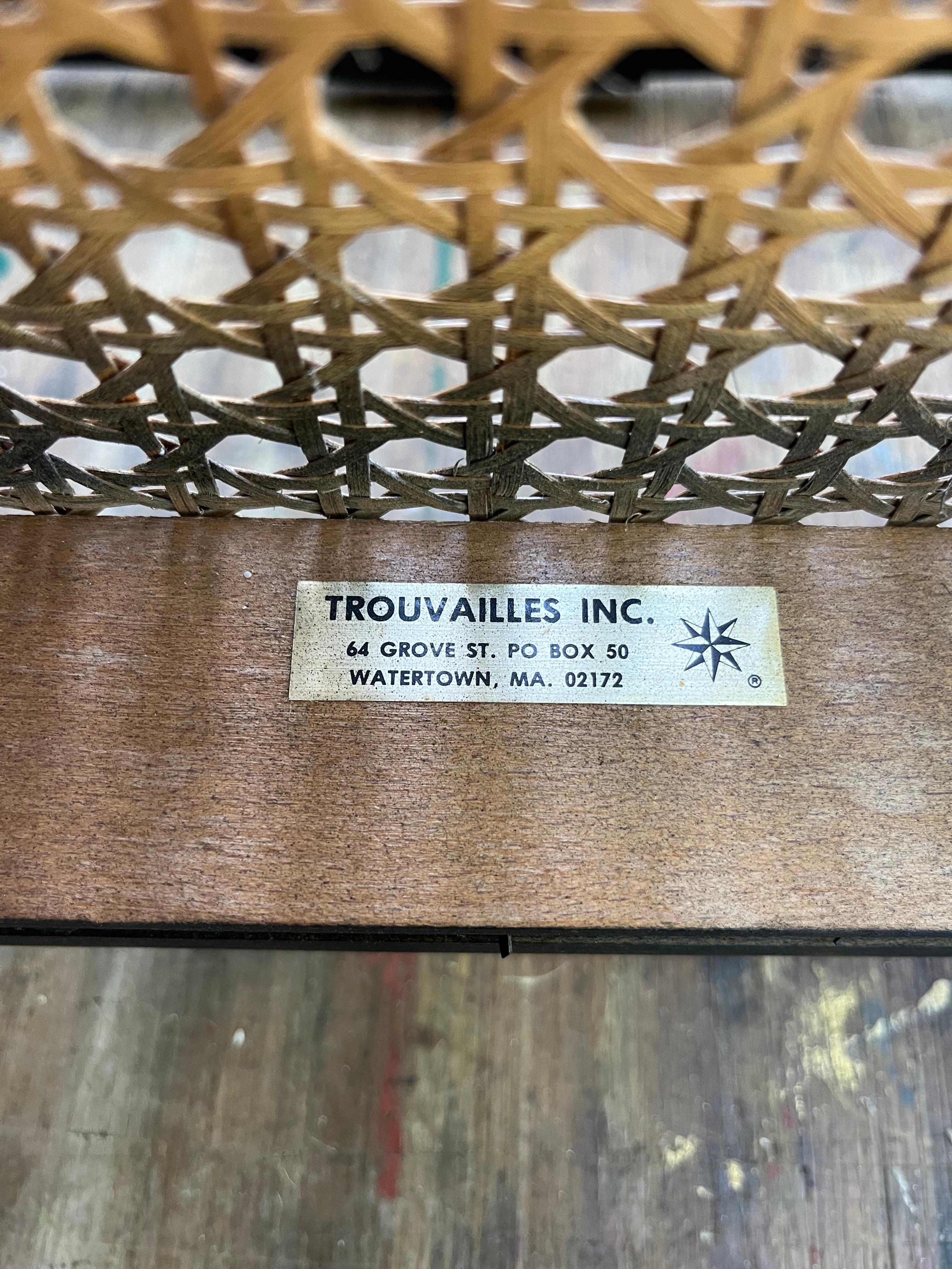 Vintage Regency Style Ebonized Armchair with Cane Seat. 2