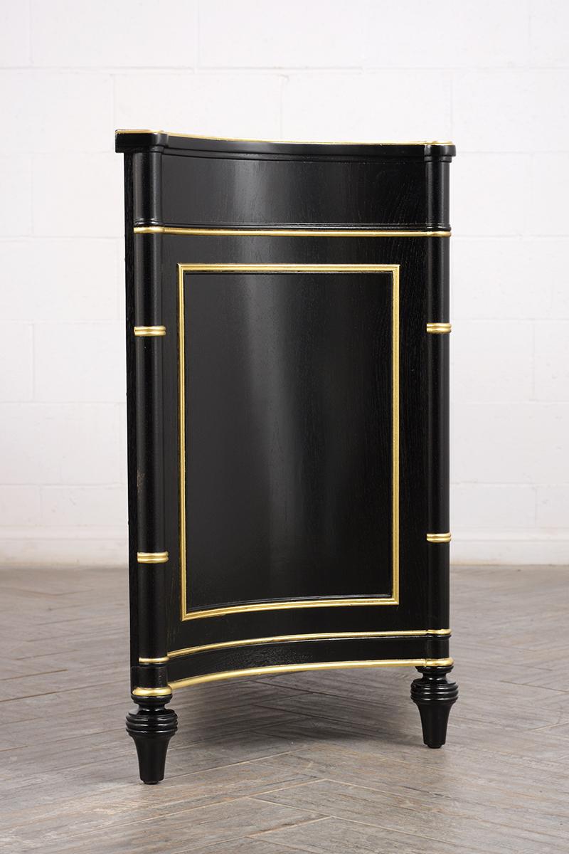 Vintage Regency Style Ebonized Sideboard 3