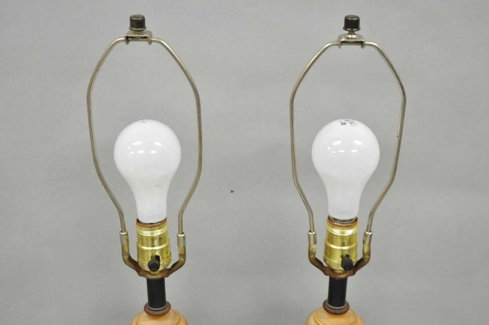 Vintage Regency Style European Old World Map Wrapped Cylinder Table Lamps - Pair For Sale 10