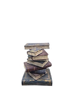 Vintage Regency Style Faux Stacked Book Side Table
