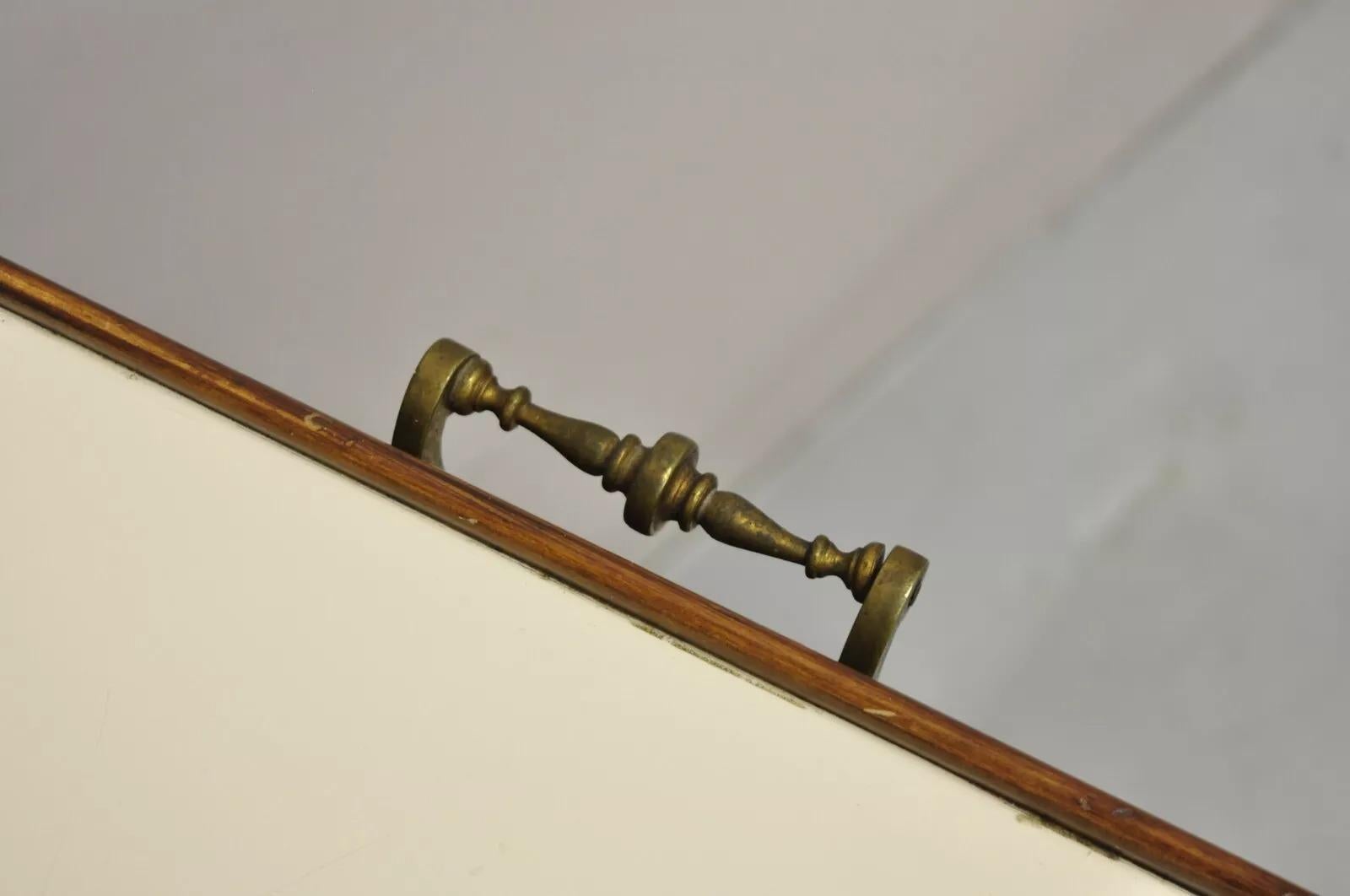 Vintage Regency Style Mahogany 2 Tier Rolling Server Narrow Bar Cart by Hadleigh For Sale 3