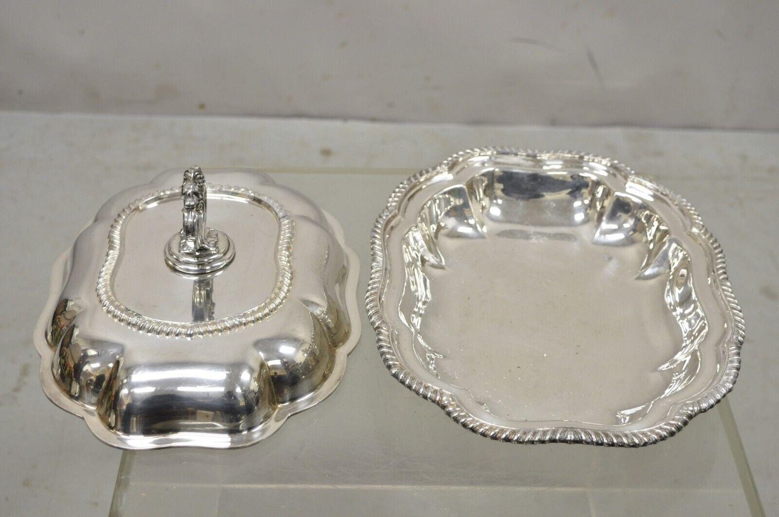 Vintage Regency Style Versilbert Gedeckte Gemüseplatte Servierteller im Zustand „Gut“ im Angebot in Philadelphia, PA
