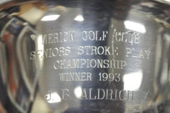 Ciotola premio del Merion Golf Club del 1993, in peltro placcato argento, stile Regency vintage