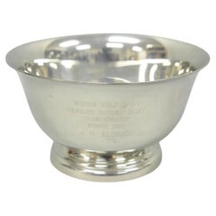 Ciotola premio del Merion Golf Club del 1993, in peltro placcato argento, stile Regency vintage