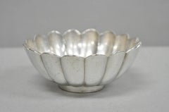 Vintage Regency Style versilbert Scalloped Stacking Nut Dish Schüssel - Set von 8