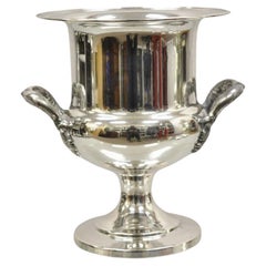 Retro Regency Style Silver Plated Twin Handles Trophy Cup Champagne Ice Bucket