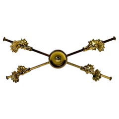 Vintage Regency Style Solid Brass Adjustable Centerpiece Trivet Stand.