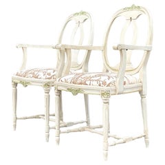 Schwedische Gustavianische Vintage-Regency-Sessel im Regency-Stil - ein Paar