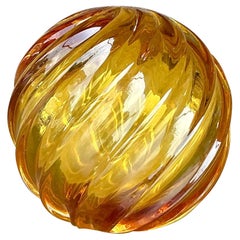 Vintage Regency Swirl Blown Glass Sphere