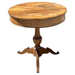 Vintage Regency Teak Drum Table