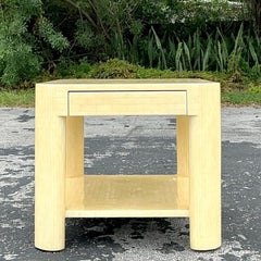 Vintage Regency Tessellated Bone Nightstand