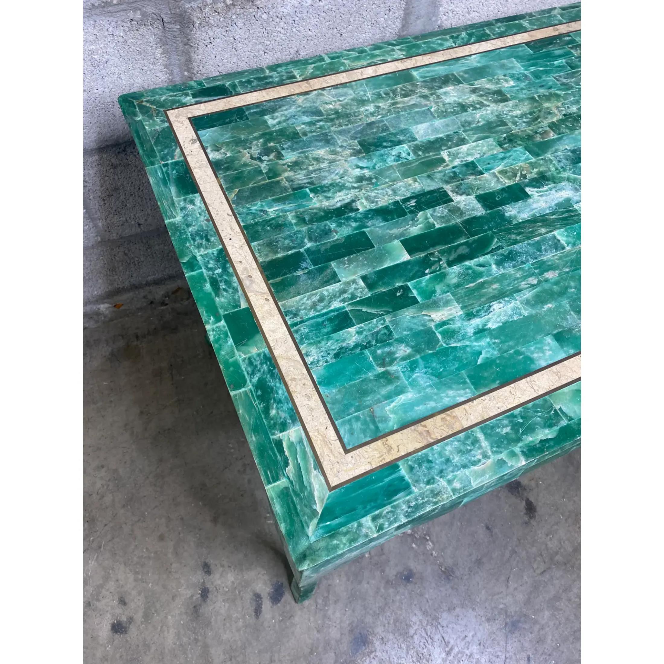 Vintage Regency Tessellated Stone Side Table For Sale 5