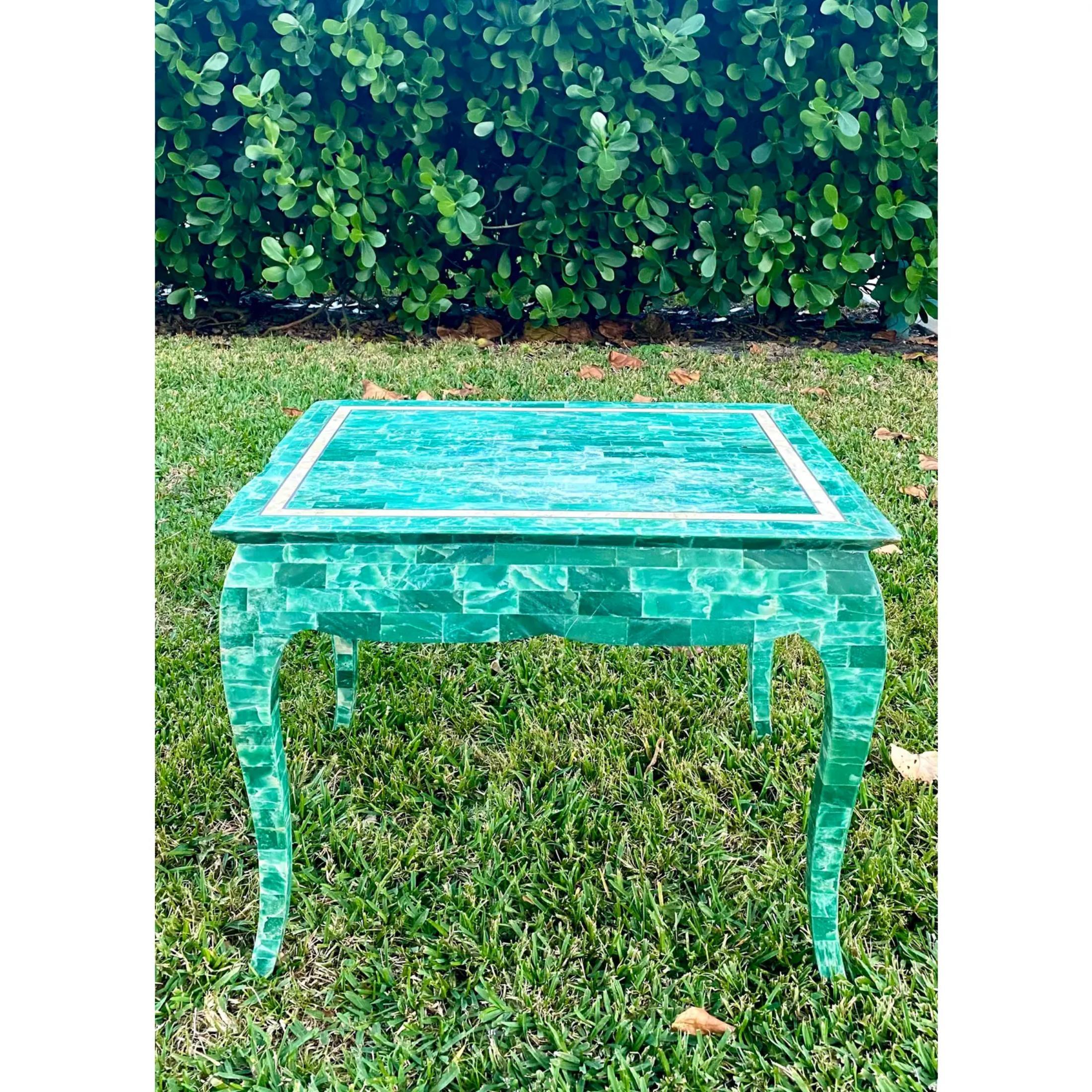 Vintage Regency Tessellated Stone Side Table 3