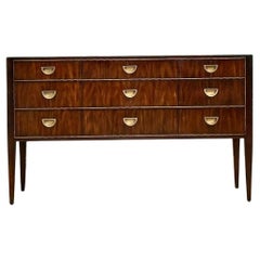 Vintage Regency Theodore Alexander Flame Mahogany Credenza