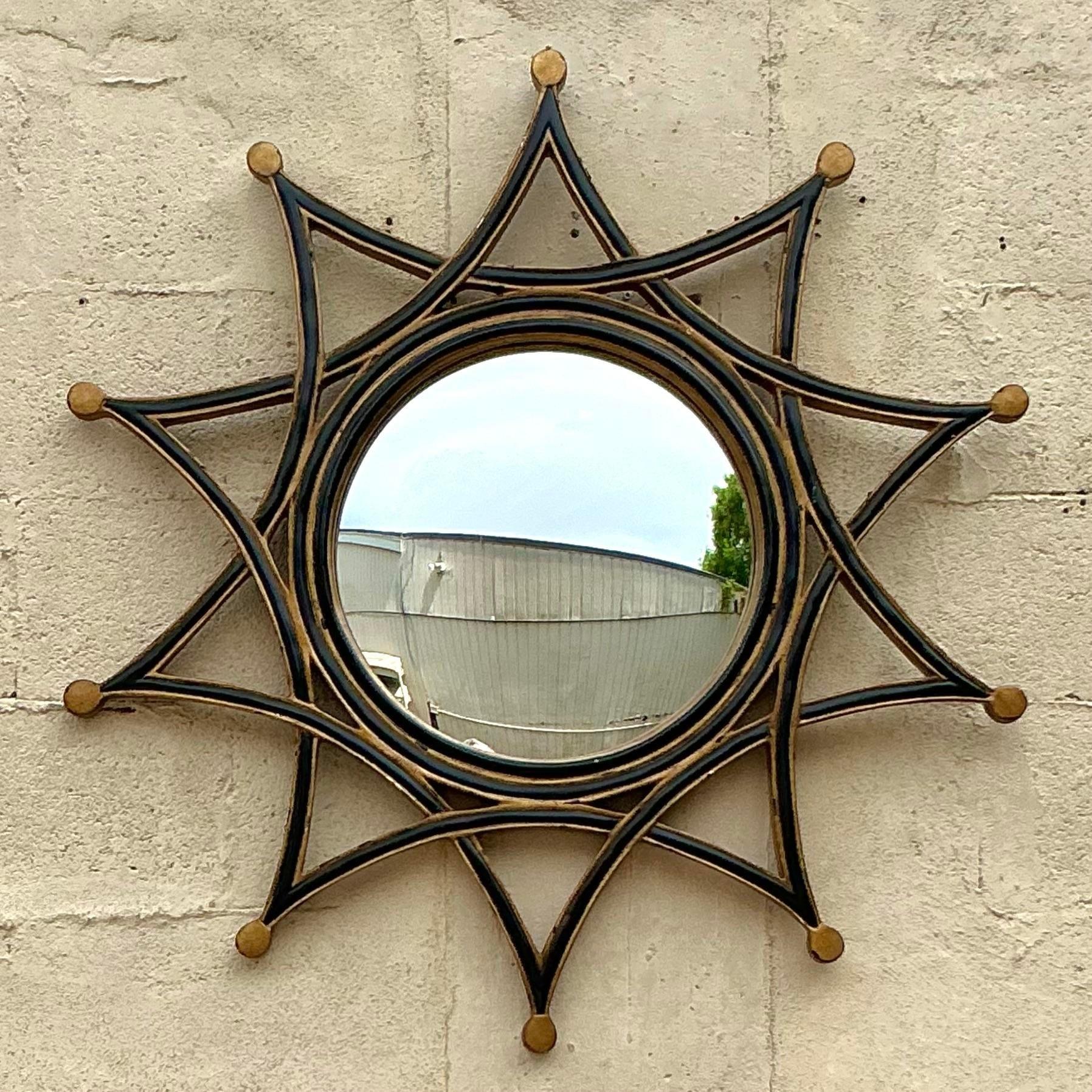 Vintage Regency Theodore Alexander Star Mirror at 1stDibs