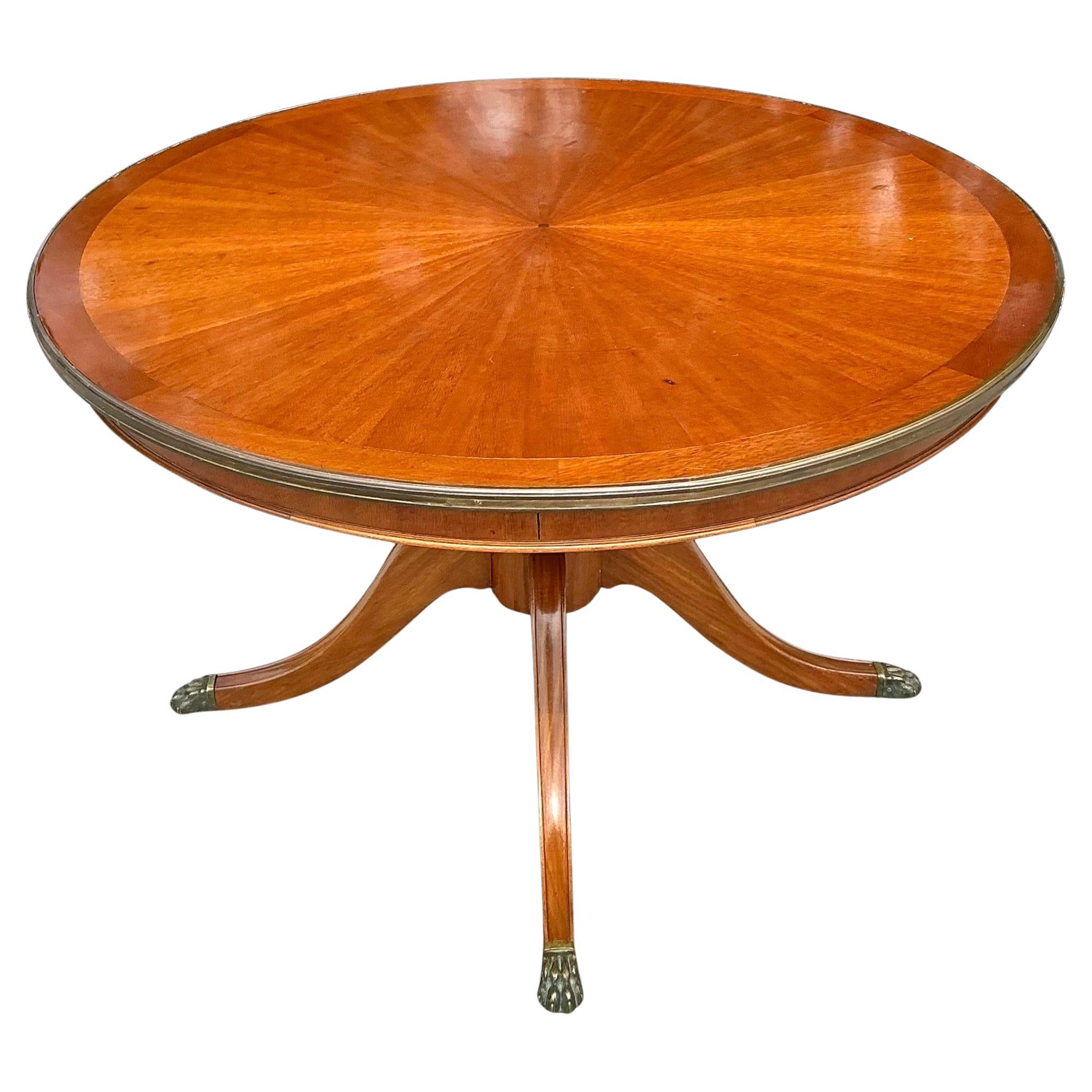 Vintage Regency Three Legged Marquis Center Hall Table
