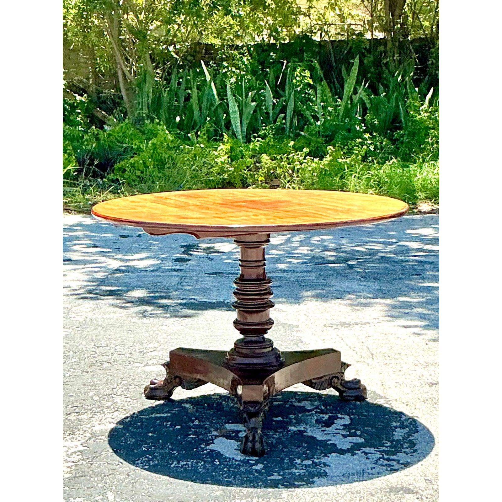 20th Century Vintage Regency Tilt Top Table For Sale