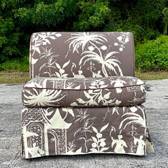 Vintage Regency Todd Hase Slipper Chair